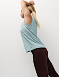 Cotton Blend Textured Yoga Vest Top