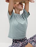 Cotton Blend Lightweight Yoga T-Shirt