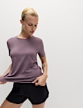 חולצת טי יוגה ™Go Balance Flexifit‎ עם צווארון עגול