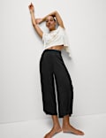 Modal Rich Ribbed Relaxed Culottes