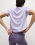 Round Neck Mesh Panel Relaxed T-Shirt