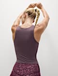 V-Neck Padded Fitted Yoga Crop Vest Top