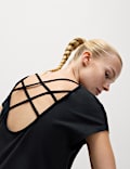 Camiseta de yoga de mezcla de modal