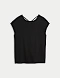 Camiseta de yoga de mezcla de modal
