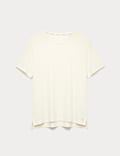 Brushed Crew Neck Relaxed T-Shirt