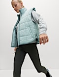 Veste sans manches ouatinée à col cheminée