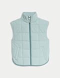 Veste sans manches ouatinée à col cheminée