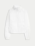 Sheer Half Zip Hooded Sports Jacket