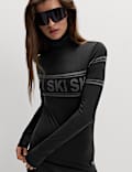 Seamless Ski Base Layer Top with Merino Wool