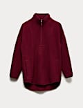 Borg Half Zip Funnel Neck Fleece Jacket