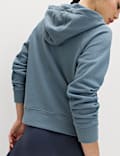 Cotton Rich Zip Up Relaxed Hoodie