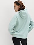 Cotton Rich Zip Up Relaxed Hoodie