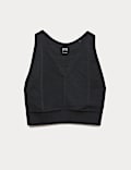 Rib Scoop Neck Seamless Crop Top