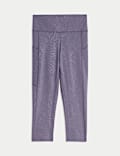 Go Move Embossed Cropped Gym Leggings