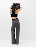 Boucle High Waisted Wide Leg Joggers
