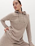 Super Soft Boucle Longline Hoodie with Wool