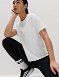 Crew Neck Mesh Panel Relaxed T-Shirt