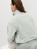 Funnel Neck Half Zip Relaxed Cropped Fleece