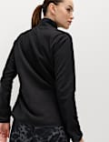 Funnel Neck Zip Up Fitted Fleece Jacket