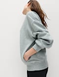 Sweat-shirt coupe extra-large en coton