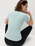Modal Rich Rib Round Neck Fitted T-Shirt