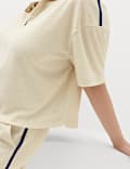 Cotton Rich Terry BrushedPolo  Top
