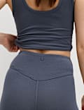 Modal Rich Ribbed High Waisted Shorts
