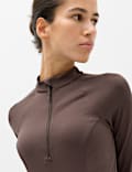 Mesh Panel Half Zip Running Top