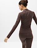 Mesh Panel Half Zip Running Top