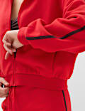 Cotton Rich Side Stripe Zip Up Hoodie