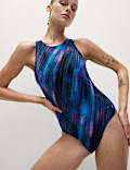 Tummy Control Printed Cut Out Swimsuit