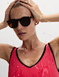 Tummy Control Padded V-Neck Swimsuit