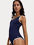 Tummy Control Padded V-Neck Swimsuit