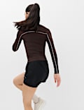 Light As Air&trade; Reflective Detail Sheer Fitted Top