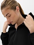 Cropped Bubble Hem Hoodie with Modal