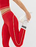 Cotton Rich High Waisted Piped 7/8 Leggings