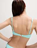 Haut de bikini côtelé à devant en V