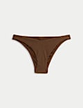 Ribbed High Leg Bikini Bottoms