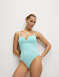 360 Tummy Control Ribbed V-Front Swimsuit