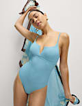 360 Tummy Control Ribbed V-Front Swimsuit