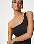 Off-Shoulder-Badeanzug mit Strukturmuster