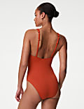 Textured Padded Plunge Swimsuit