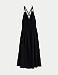 Pure Cotton V-Neck Midaxi Beach Dress