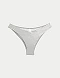 Metallic High Leg Bikini Bottoms