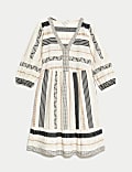 Cotton Rich Jacquard Mini Beach Dress