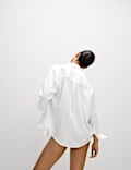Camisa extragrande estilo Girlfriend 100 % lino