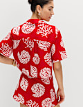 Strandshirt aus reiner Baumwolle mit Muster