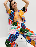 Pure Cotton Printed Beach Trousers