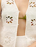 Pure Cotton Cutwork Sleeveless Beach Top