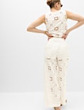 Pure Cotton Cutwork Beach Trousers